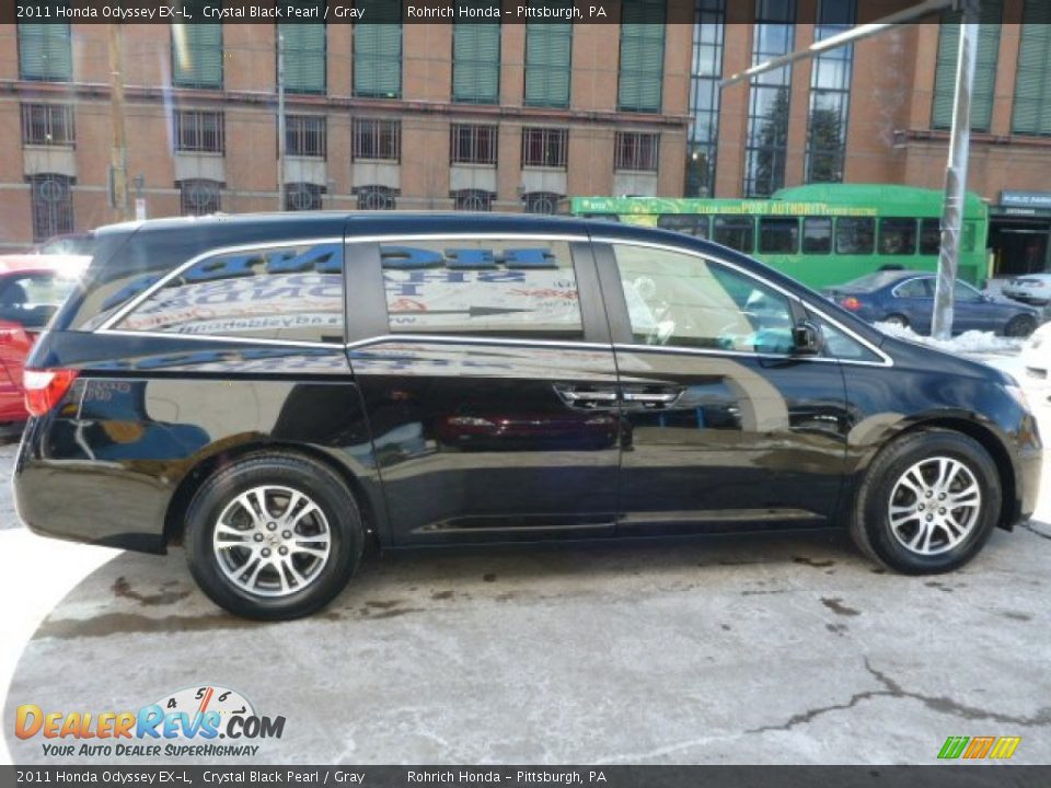 2011 Honda Odyssey EX-L Crystal Black Pearl / Gray Photo #12