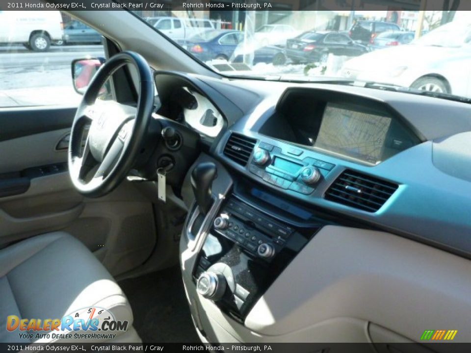 2011 Honda Odyssey EX-L Crystal Black Pearl / Gray Photo #15