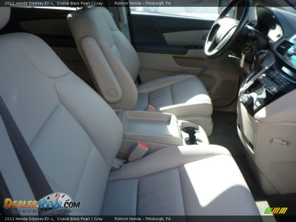 2011 Honda Odyssey EX-L Crystal Black Pearl / Gray Photo #16