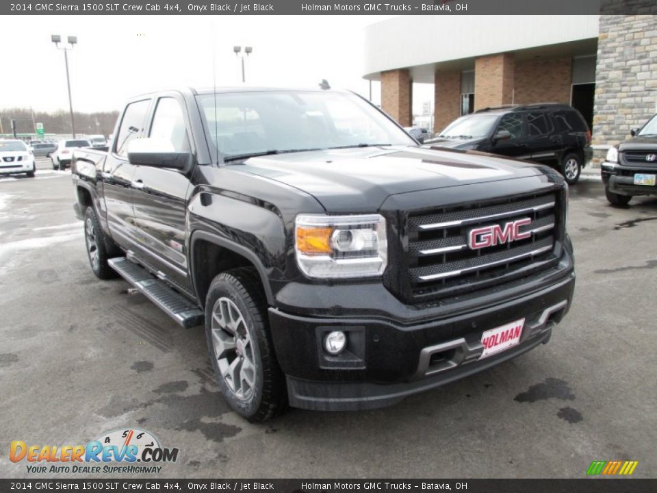 2014 GMC Sierra 1500 SLT Crew Cab 4x4 Onyx Black / Jet Black Photo #2