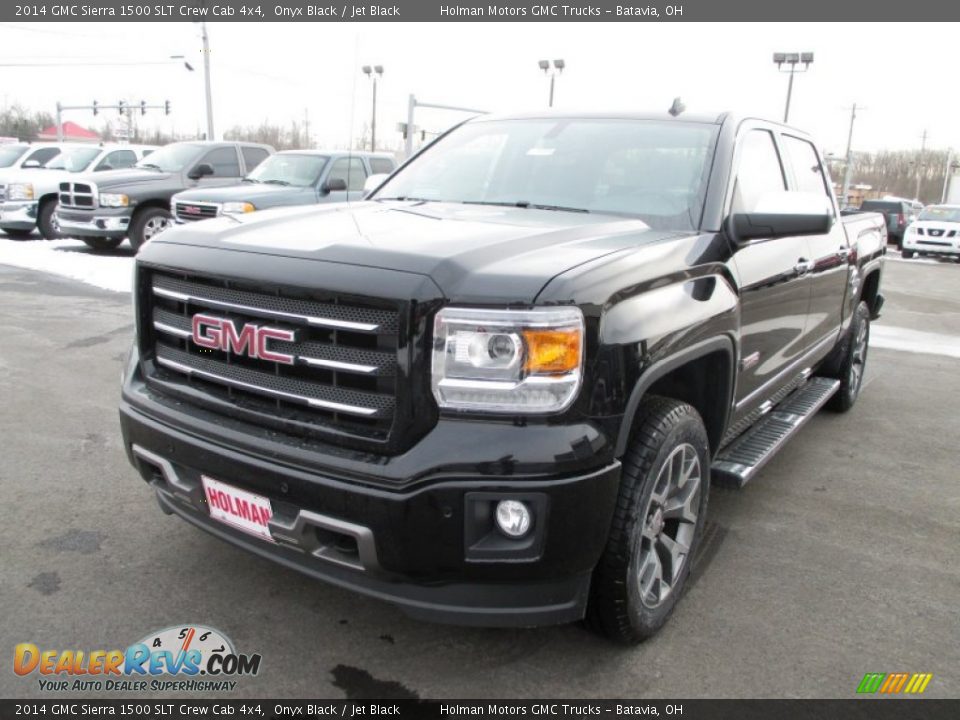 2014 GMC Sierra 1500 SLT Crew Cab 4x4 Onyx Black / Jet Black Photo #3