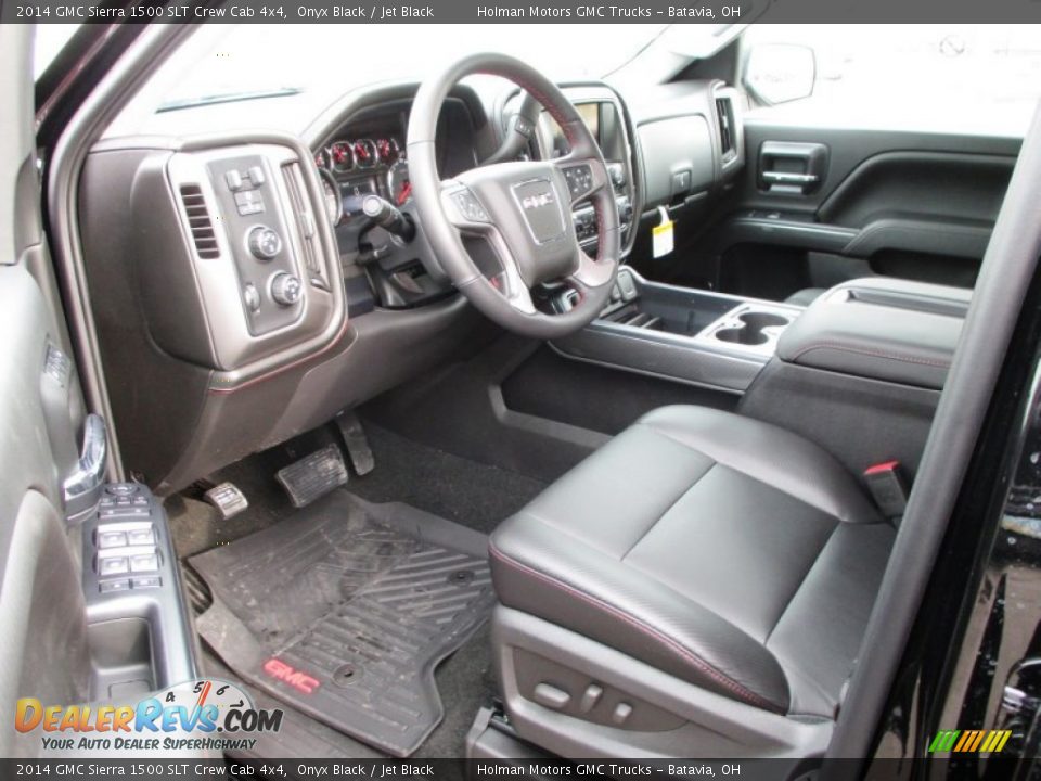 2014 GMC Sierra 1500 SLT Crew Cab 4x4 Onyx Black / Jet Black Photo #7