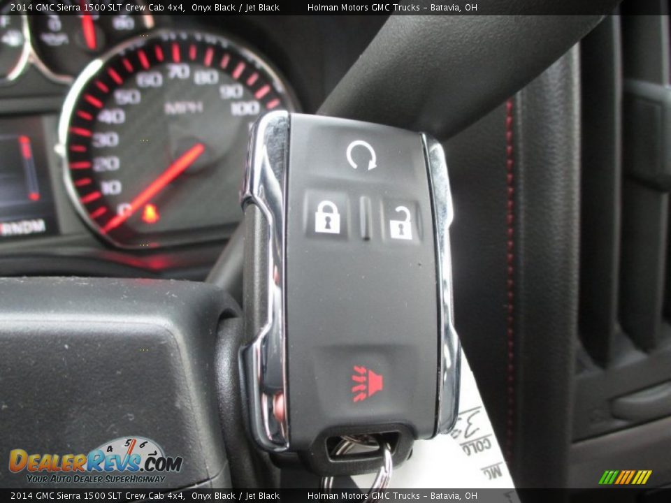 2014 GMC Sierra 1500 SLT Crew Cab 4x4 Onyx Black / Jet Black Photo #17