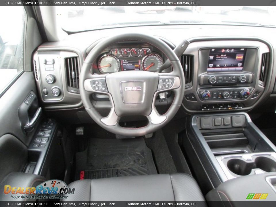 2014 GMC Sierra 1500 SLT Crew Cab 4x4 Onyx Black / Jet Black Photo #27