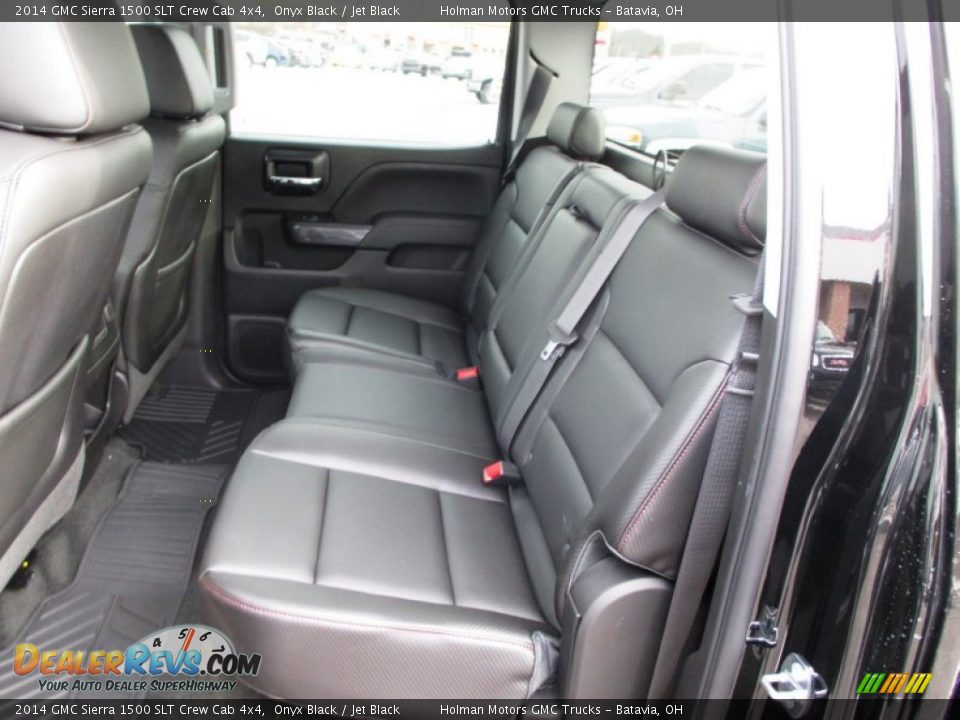 2014 GMC Sierra 1500 SLT Crew Cab 4x4 Onyx Black / Jet Black Photo #28