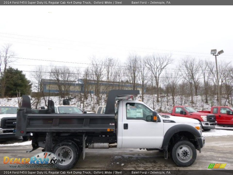 Oxford White 2014 Ford F450 Super Duty XL Regular Cab 4x4 Dump Truck Photo #1
