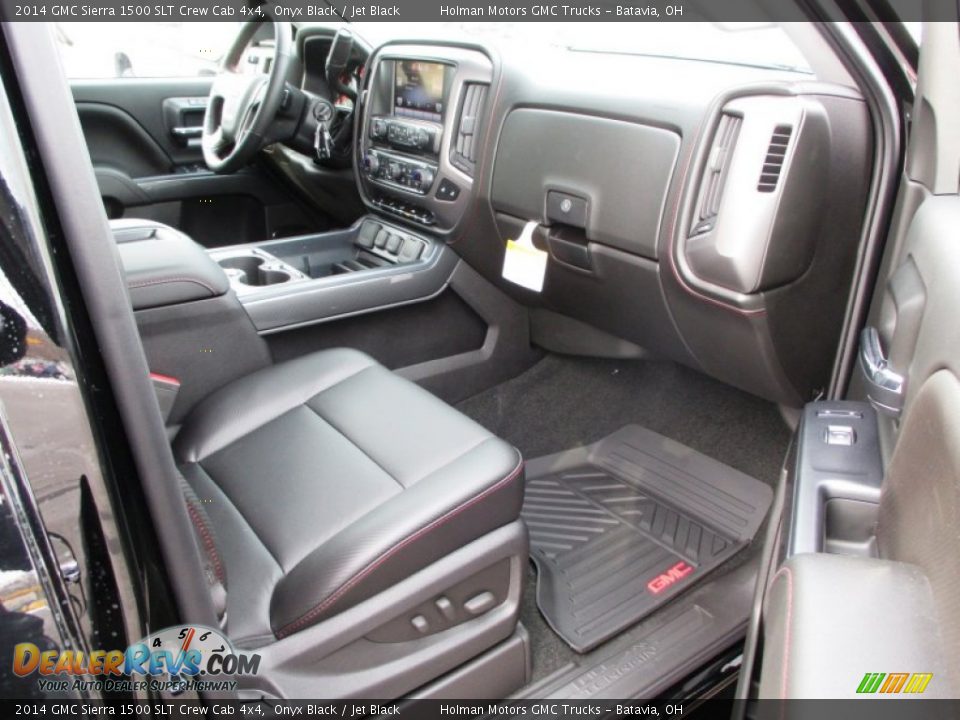 2014 GMC Sierra 1500 SLT Crew Cab 4x4 Onyx Black / Jet Black Photo #33
