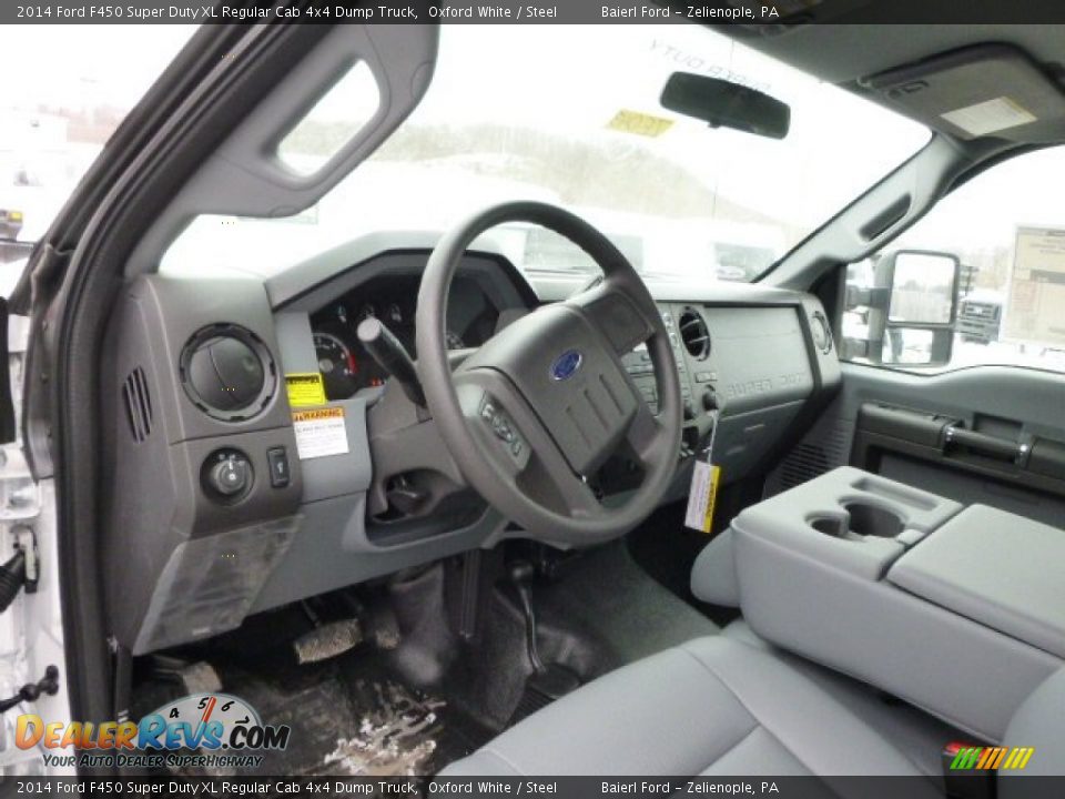Steel Interior - 2014 Ford F450 Super Duty XL Regular Cab 4x4 Dump Truck Photo #11