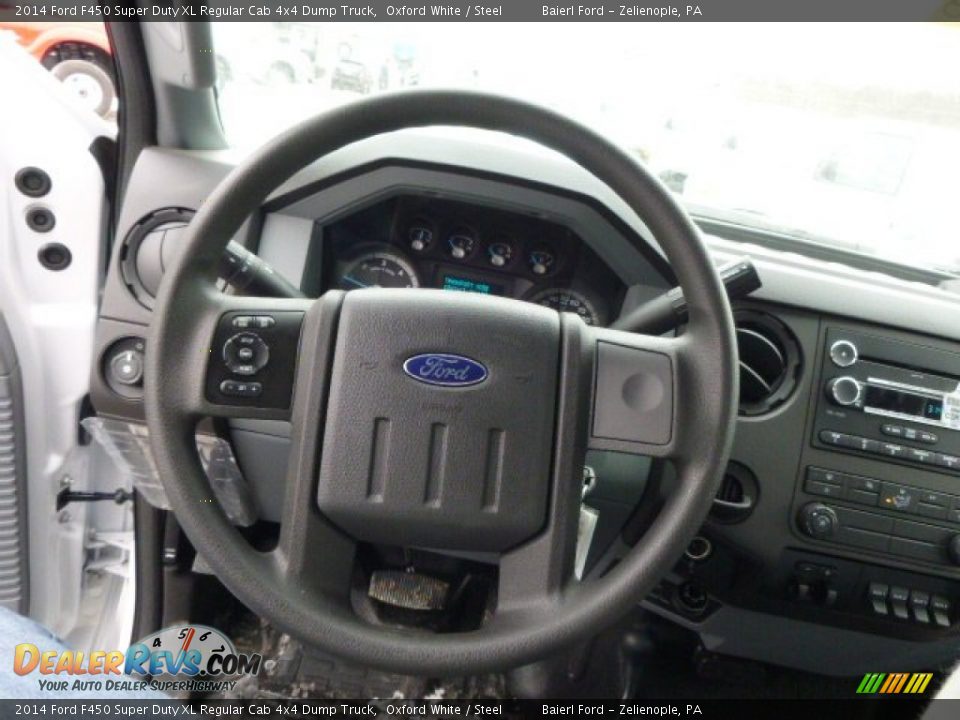 2014 Ford F450 Super Duty XL Regular Cab 4x4 Dump Truck Steering Wheel Photo #17
