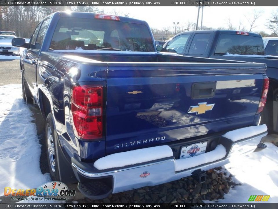 2014 Chevrolet Silverado 1500 WT Crew Cab 4x4 Blue Topaz Metallic / Jet Black/Dark Ash Photo #2