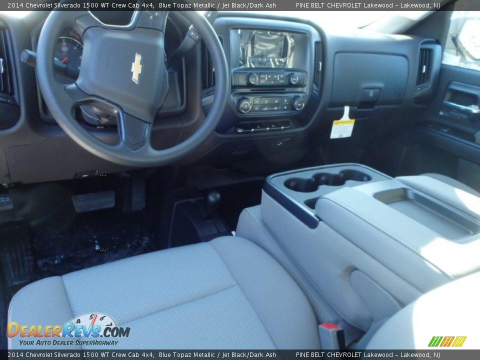 2014 Chevrolet Silverado 1500 WT Crew Cab 4x4 Blue Topaz Metallic / Jet Black/Dark Ash Photo #6