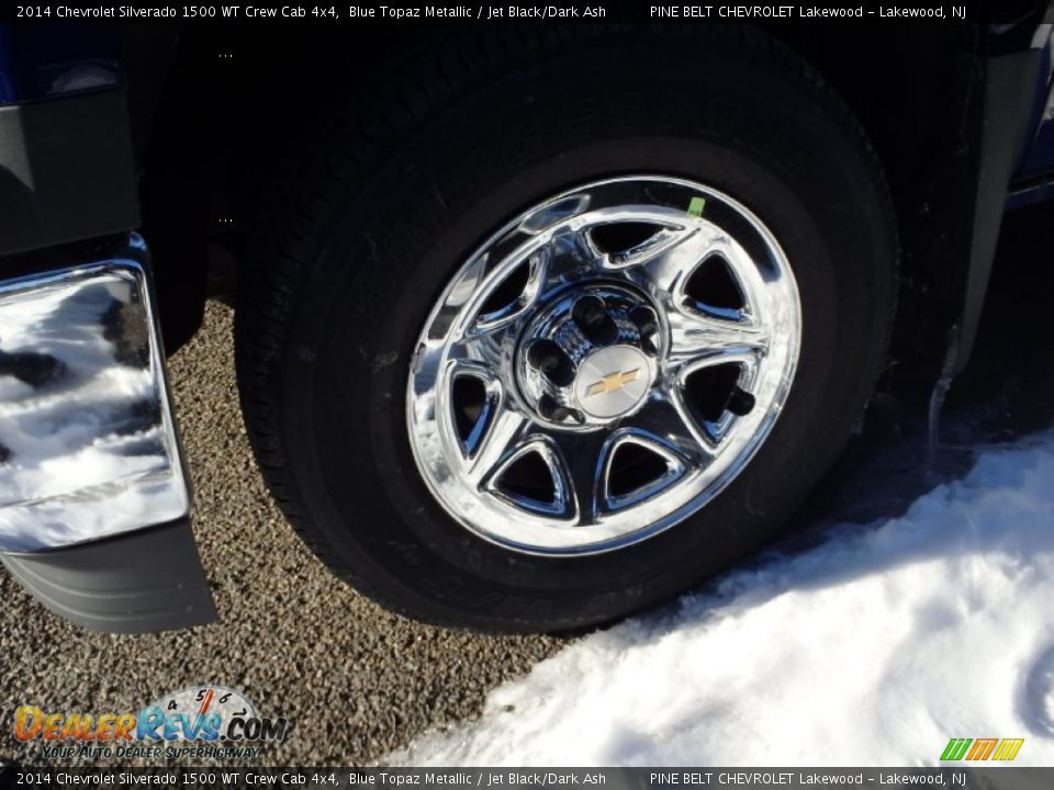 2014 Chevrolet Silverado 1500 WT Crew Cab 4x4 Blue Topaz Metallic / Jet Black/Dark Ash Photo #10