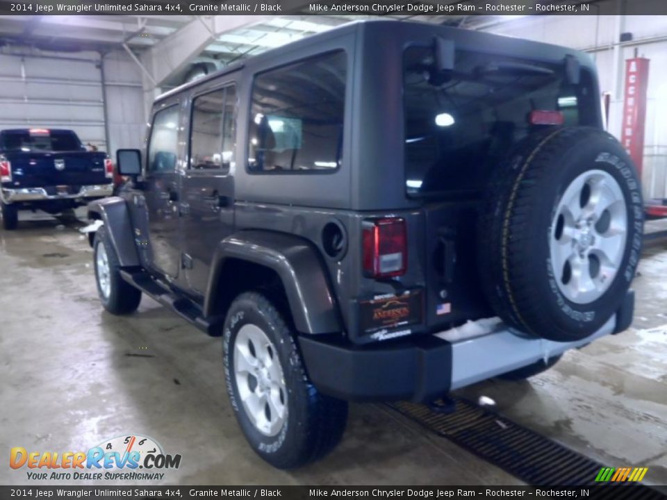 2014 Jeep Wrangler Unlimited Sahara 4x4 Granite Metallic / Black Photo #4