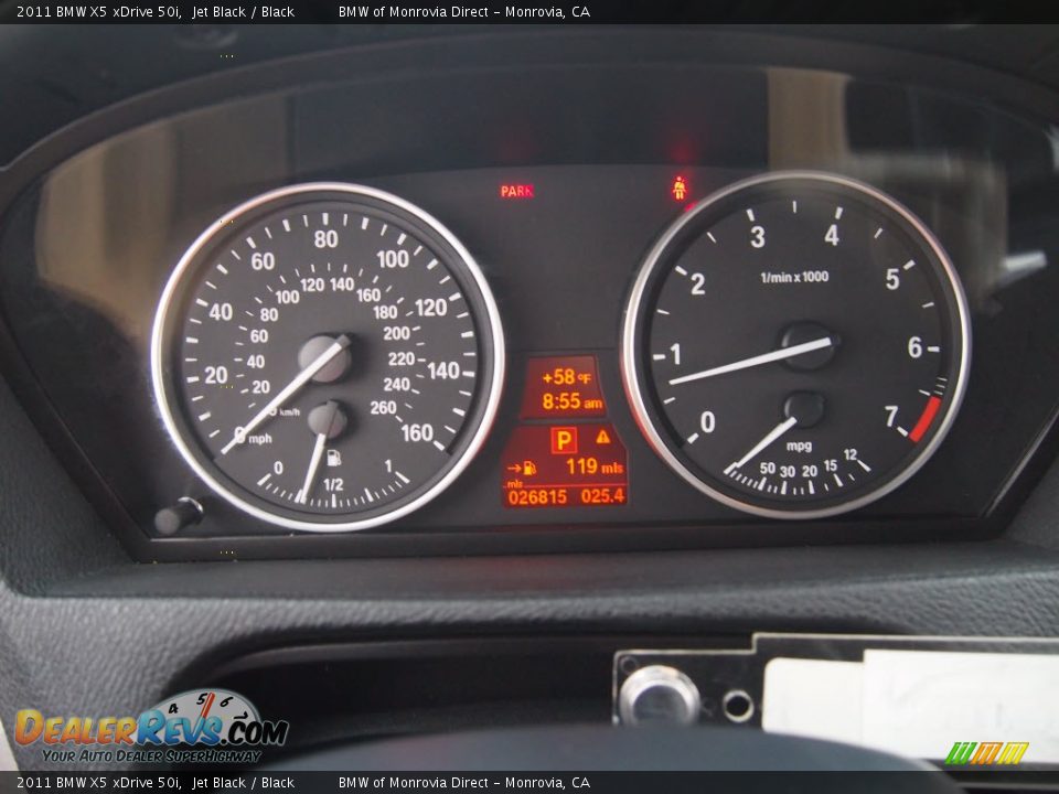 2011 BMW X5 xDrive 50i Jet Black / Black Photo #20