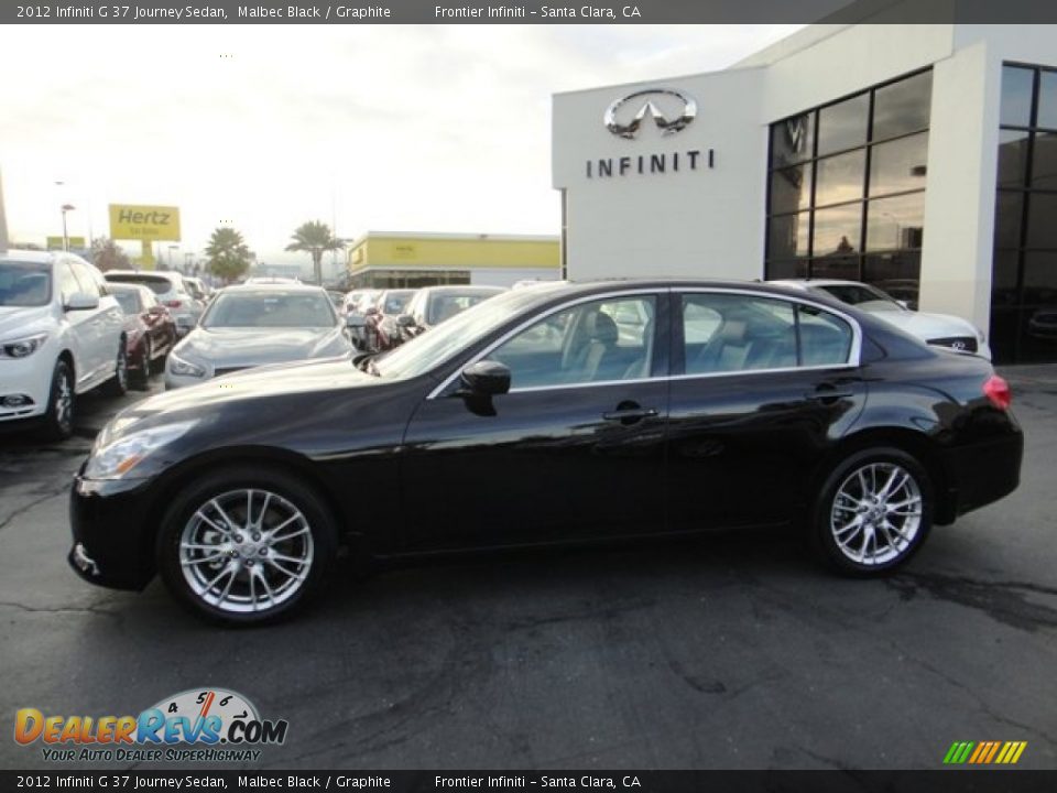 2012 Infiniti G 37 Journey Sedan Malbec Black / Graphite Photo #2