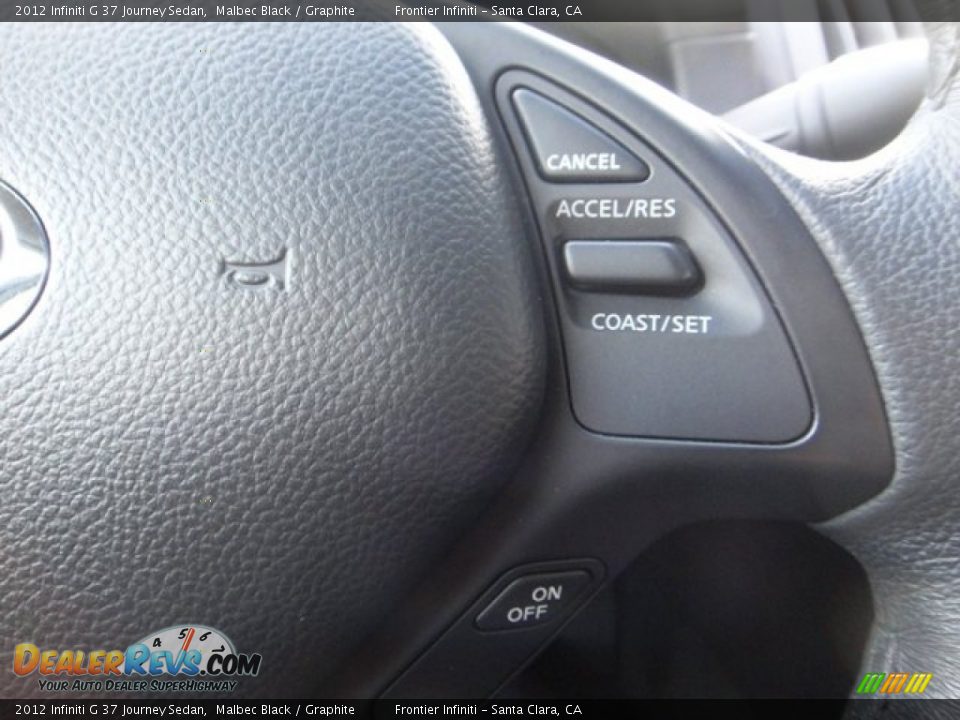 2012 Infiniti G 37 Journey Sedan Malbec Black / Graphite Photo #15