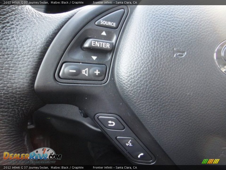 2012 Infiniti G 37 Journey Sedan Malbec Black / Graphite Photo #16
