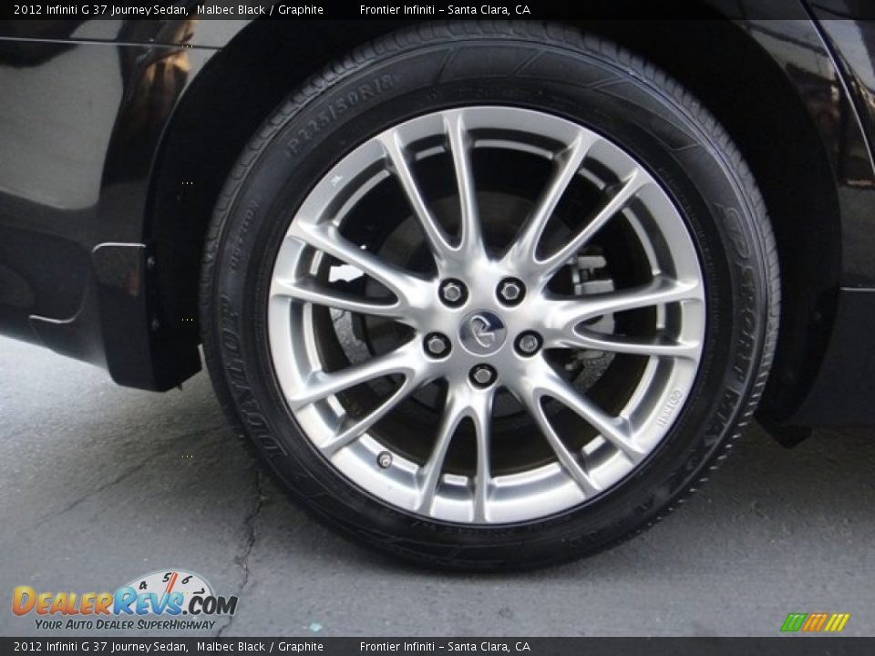 2012 Infiniti G 37 Journey Sedan Malbec Black / Graphite Photo #23