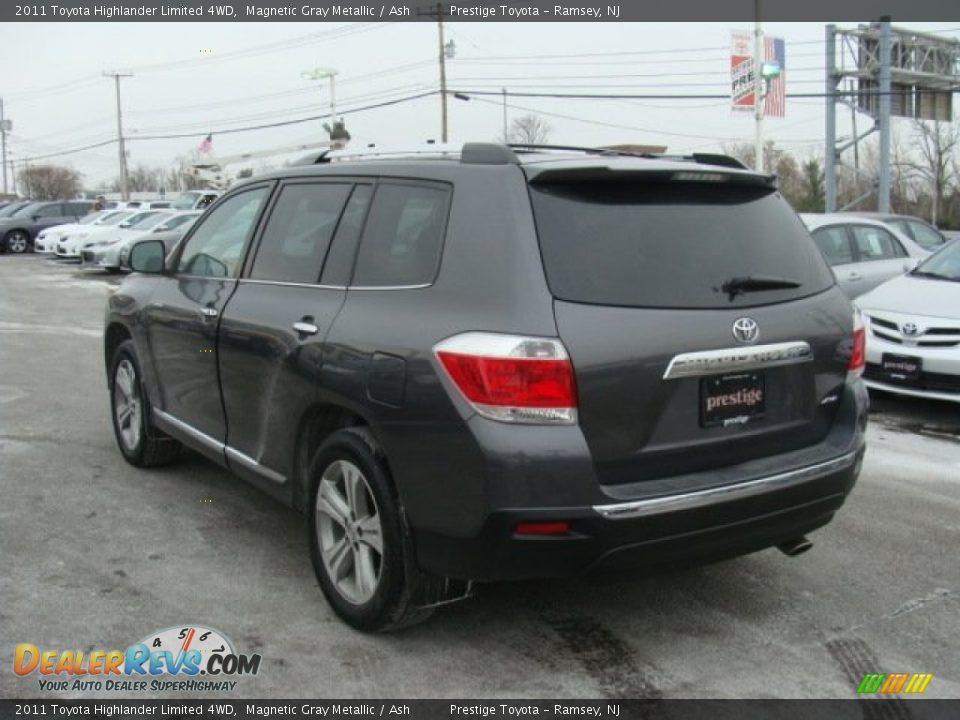 2011 Toyota Highlander Limited 4WD Magnetic Gray Metallic / Ash Photo #4