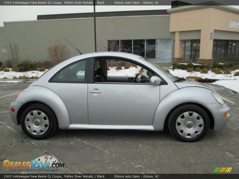 2003 Volkswagen New Beetle GL Coupe Reflex Silver Metallic / Black Photo #9