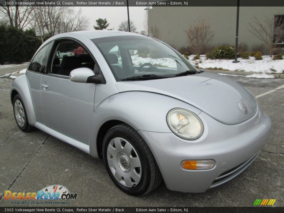 2003 Volkswagen New Beetle GL Coupe Reflex Silver Metallic / Black Photo #10