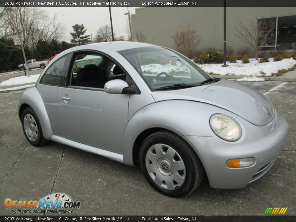 2003 Volkswagen New Beetle GL Coupe Reflex Silver Metallic / Black Photo #11