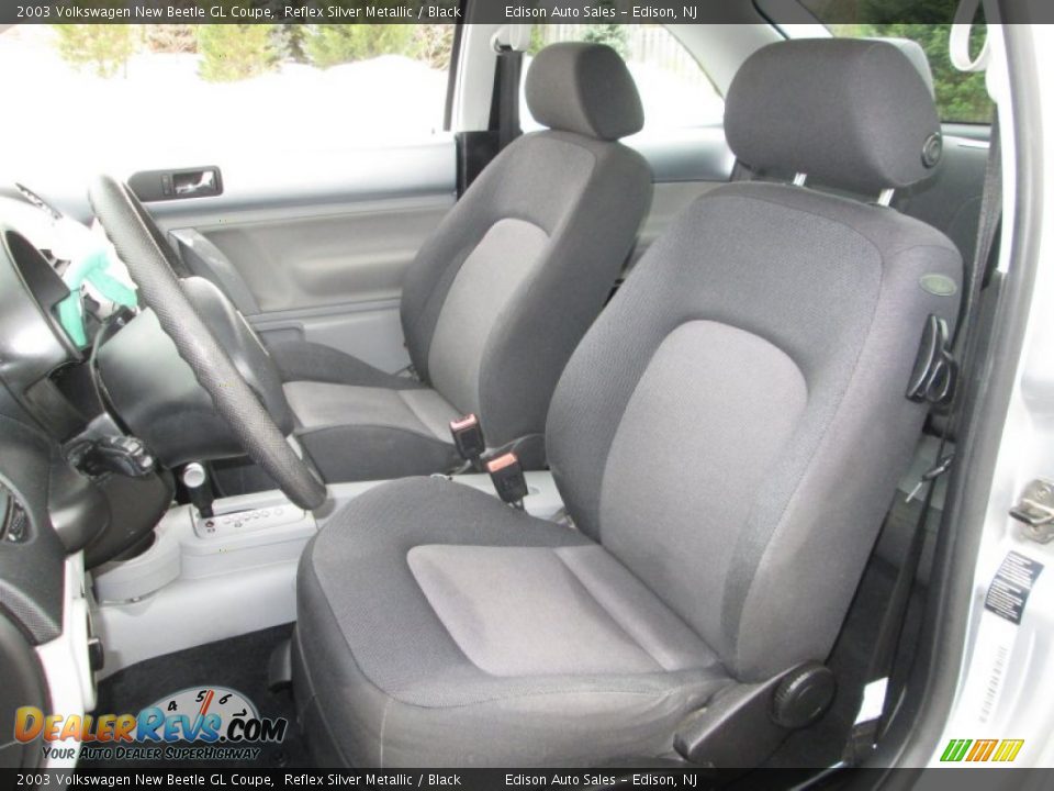 2003 Volkswagen New Beetle GL Coupe Reflex Silver Metallic / Black Photo #14