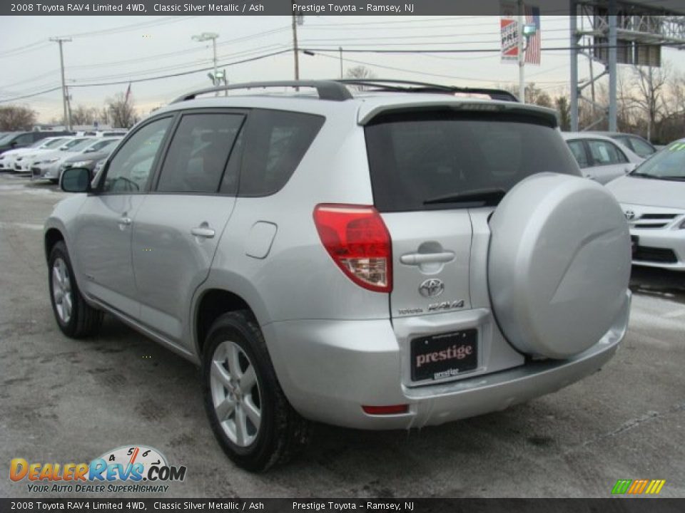 2008 Toyota RAV4 Limited 4WD Classic Silver Metallic / Ash Photo #4