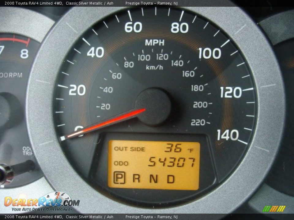 2008 Toyota RAV4 Limited 4WD Classic Silver Metallic / Ash Photo #10