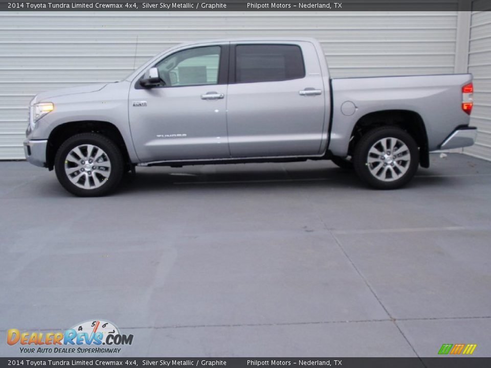 2014 Toyota Tundra Limited Crewmax 4x4 Silver Sky Metallic / Graphite Photo #6