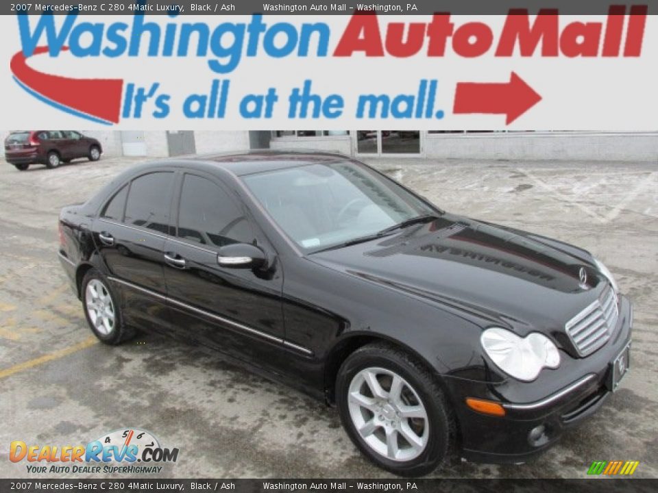 2007 Mercedes-Benz C 280 4Matic Luxury Black / Ash Photo #1