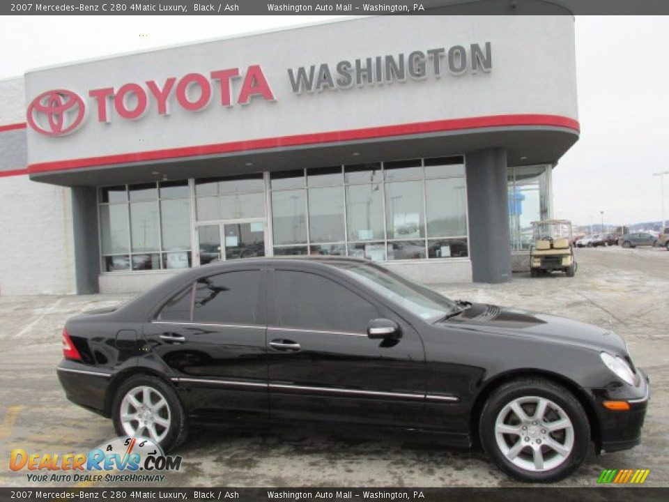 2007 Mercedes-Benz C 280 4Matic Luxury Black / Ash Photo #2