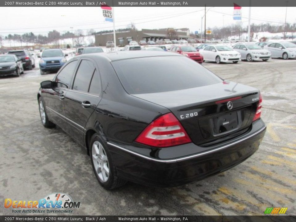 2007 Mercedes-Benz C 280 4Matic Luxury Black / Ash Photo #8
