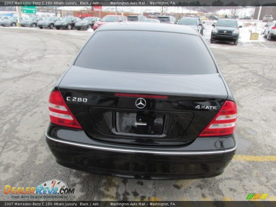 2007 Mercedes-Benz C 280 4Matic Luxury Black / Ash Photo #9