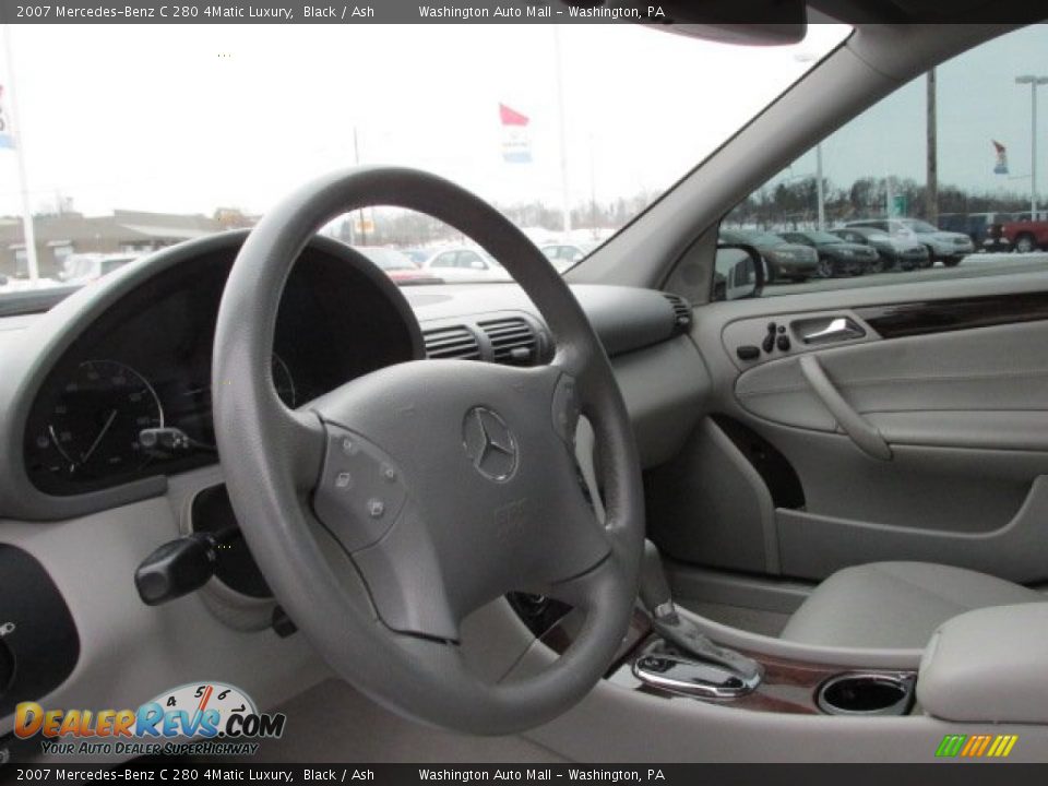 2007 Mercedes-Benz C 280 4Matic Luxury Steering Wheel Photo #12