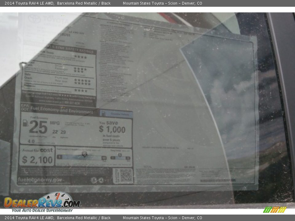 2014 Toyota RAV4 LE AWD Barcelona Red Metallic / Black Photo #10