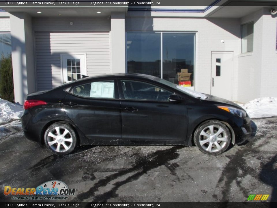 2013 Hyundai Elantra Limited Black / Beige Photo #2