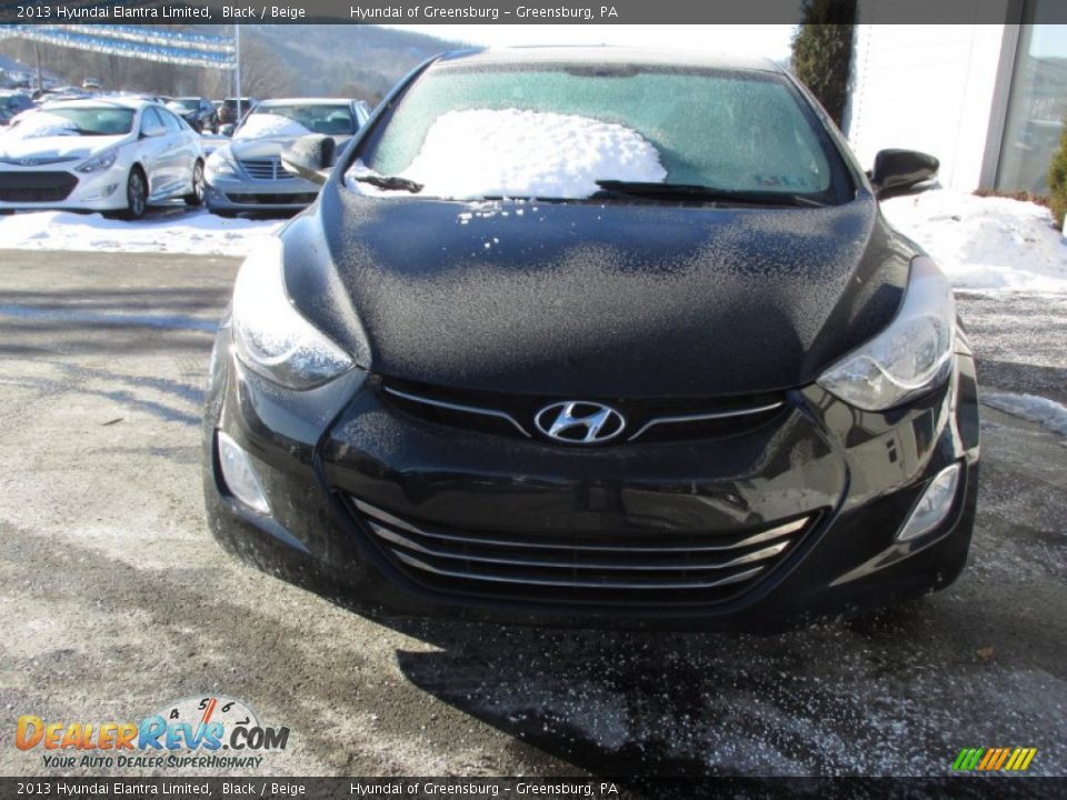 2013 Hyundai Elantra Limited Black / Beige Photo #4