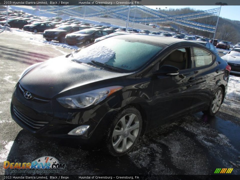 2013 Hyundai Elantra Limited Black / Beige Photo #5