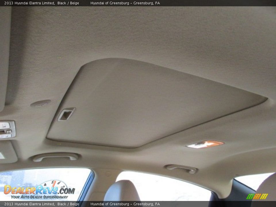 2013 Hyundai Elantra Limited Black / Beige Photo #10