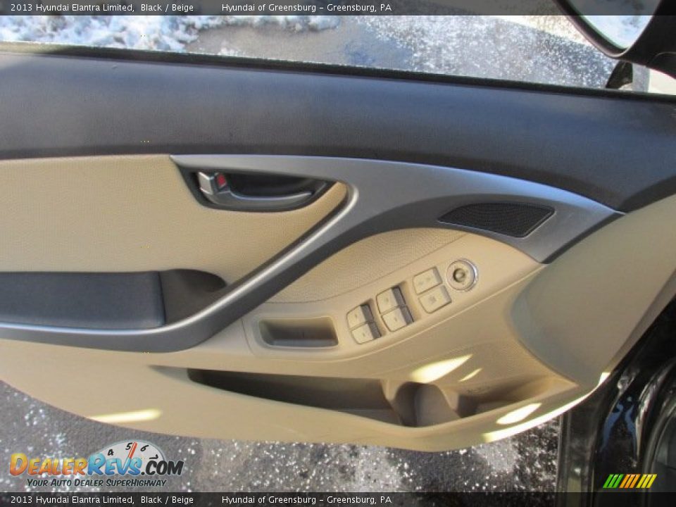 2013 Hyundai Elantra Limited Black / Beige Photo #11