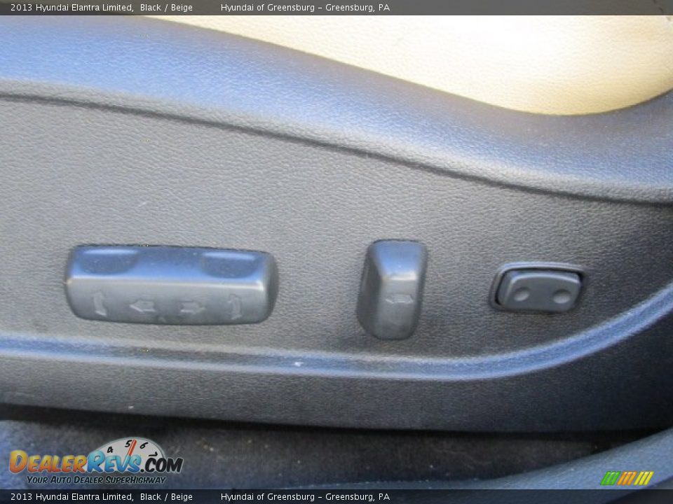 2013 Hyundai Elantra Limited Black / Beige Photo #14