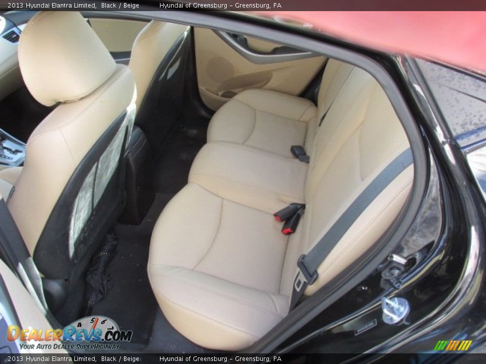 2013 Hyundai Elantra Limited Black / Beige Photo #15