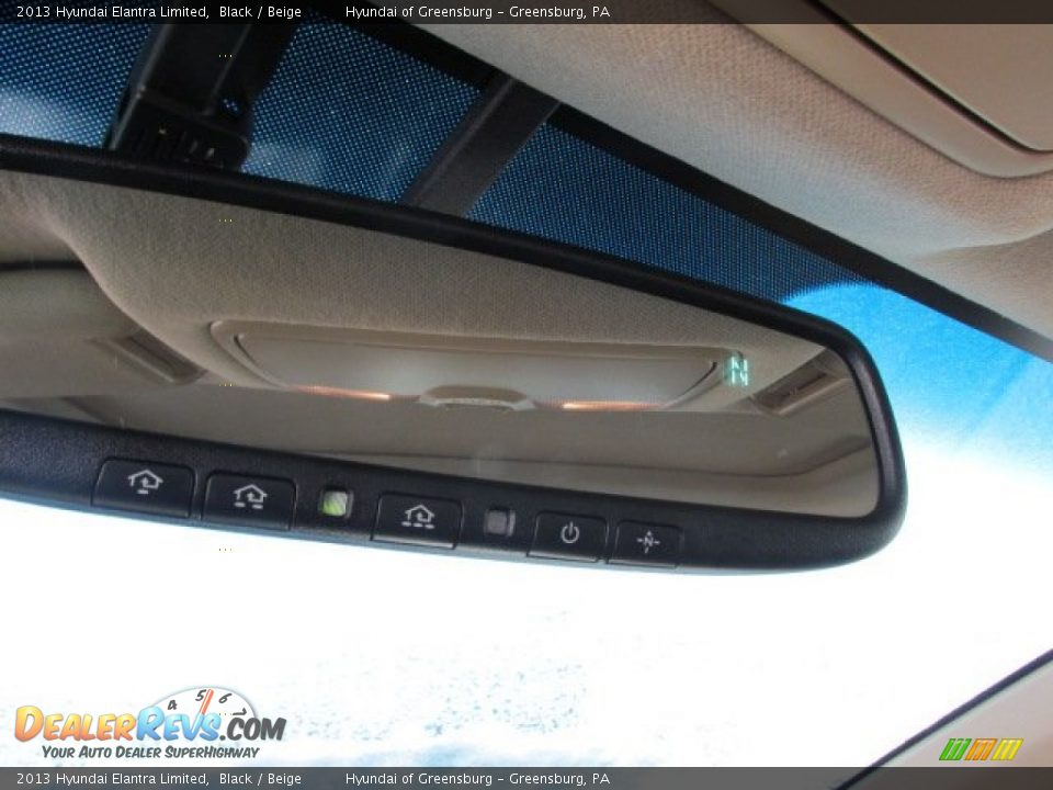 2013 Hyundai Elantra Limited Black / Beige Photo #18