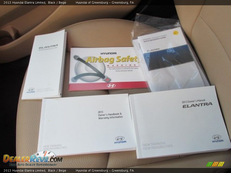 2013 Hyundai Elantra Limited Black / Beige Photo #23