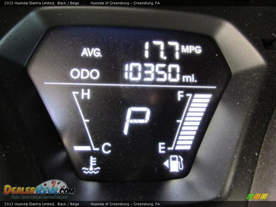 2013 Hyundai Elantra Limited Black / Beige Photo #25