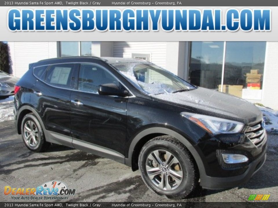 2013 Hyundai Santa Fe Sport AWD Twilight Black / Gray Photo #1