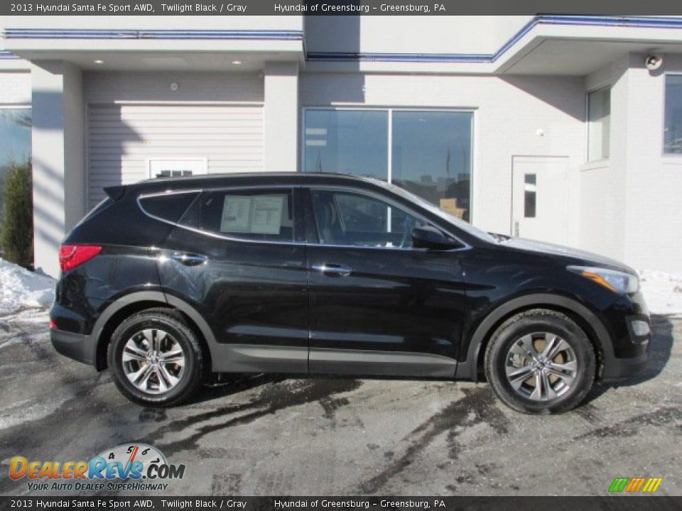 2013 Hyundai Santa Fe Sport AWD Twilight Black / Gray Photo #2