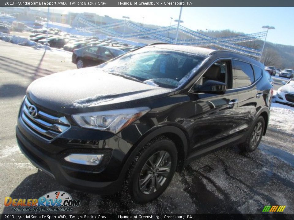 2013 Hyundai Santa Fe Sport AWD Twilight Black / Gray Photo #4