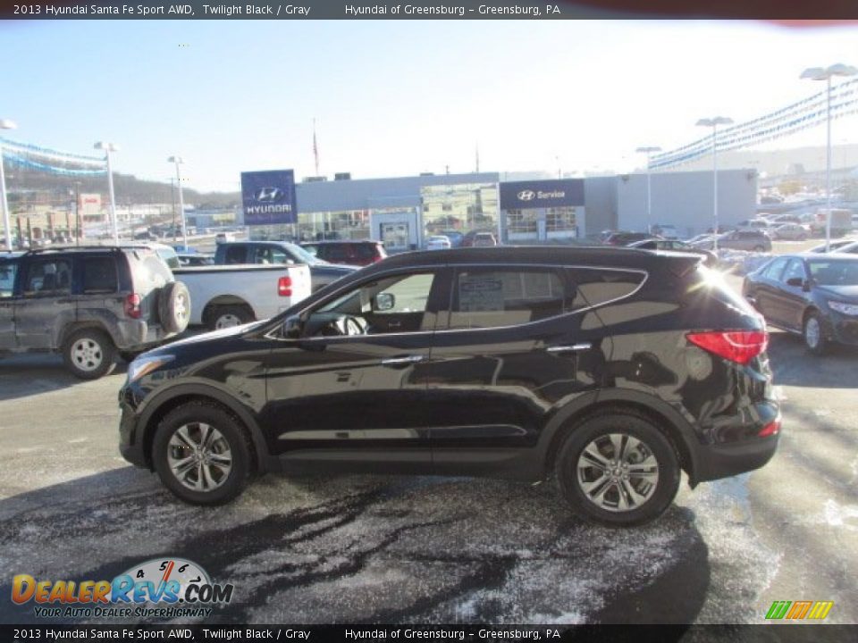 2013 Hyundai Santa Fe Sport AWD Twilight Black / Gray Photo #5